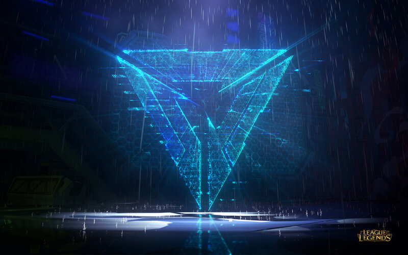 Holographic Logo in Rain