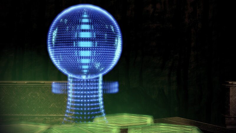 holographic sphere in dark chamber
