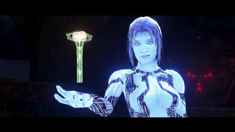 holographic woman with artifact