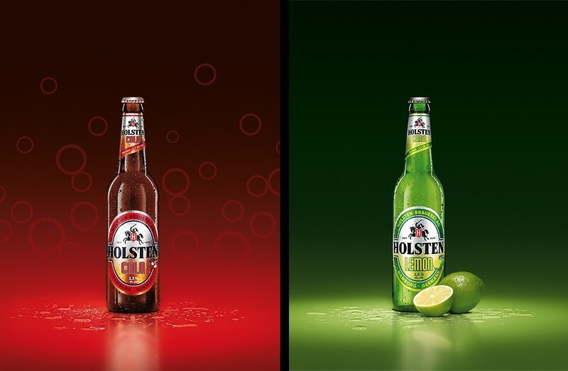 Holsten Cola and Lemon bottles