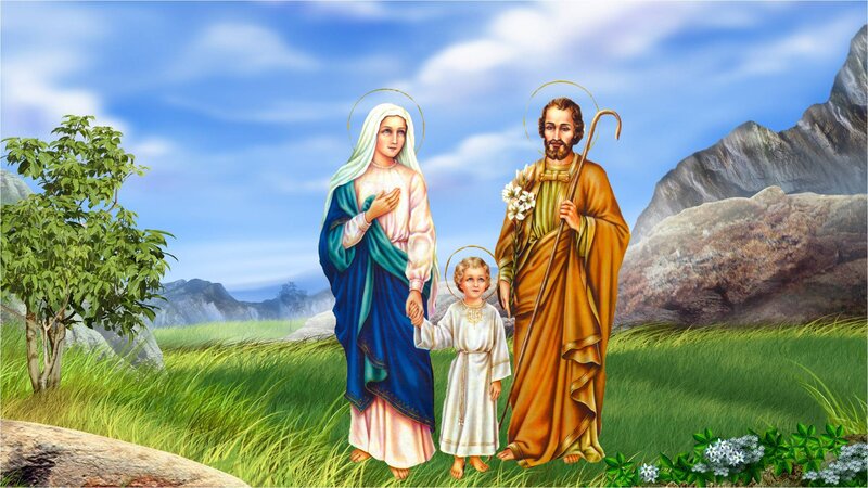 Holy Family in Landscape — Green