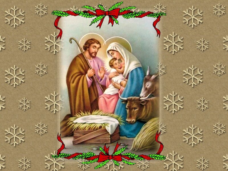 Holy Family in Nativity Scene