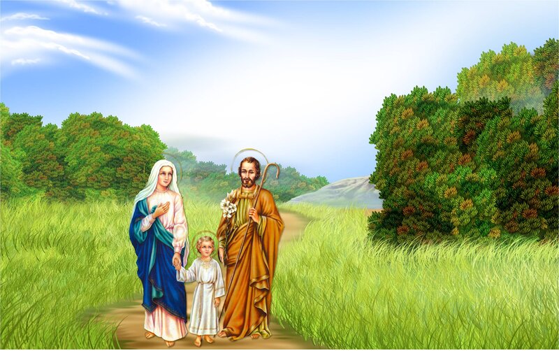 Holy Family Walking
