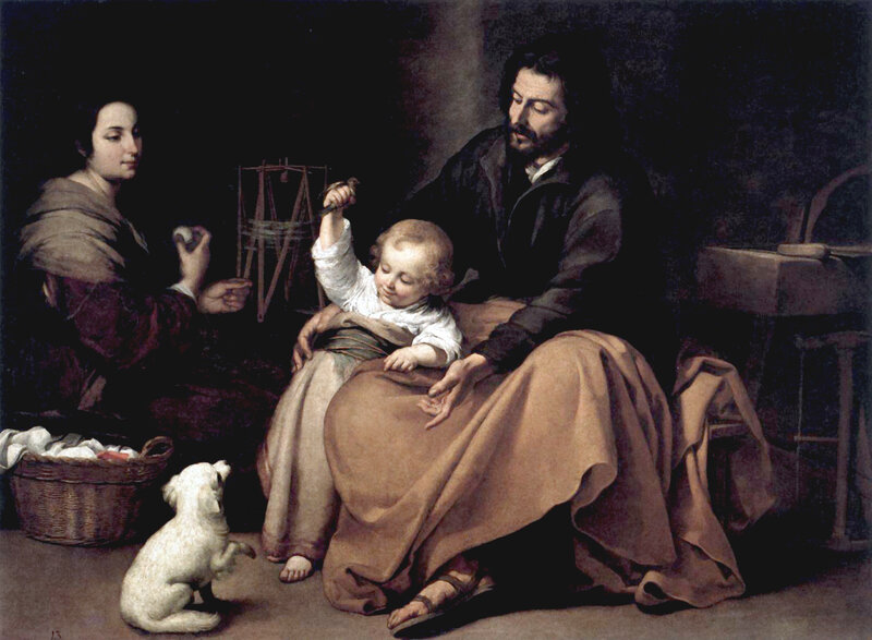 Holy Family with Dog — Brown