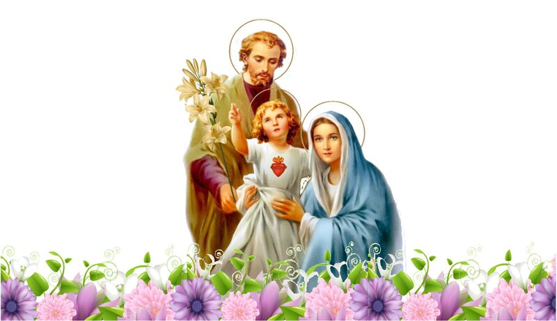 Holy Family with Flowers