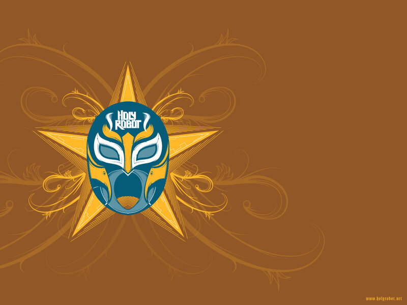 Holy Robot luchador mask logo