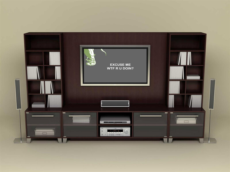 Home entertainment center setup
