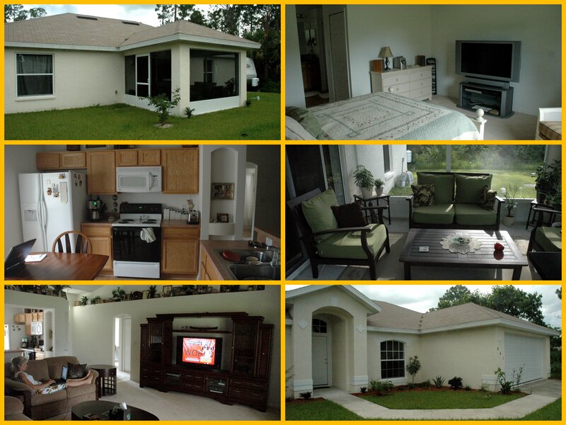 Home interior and exterior collage
