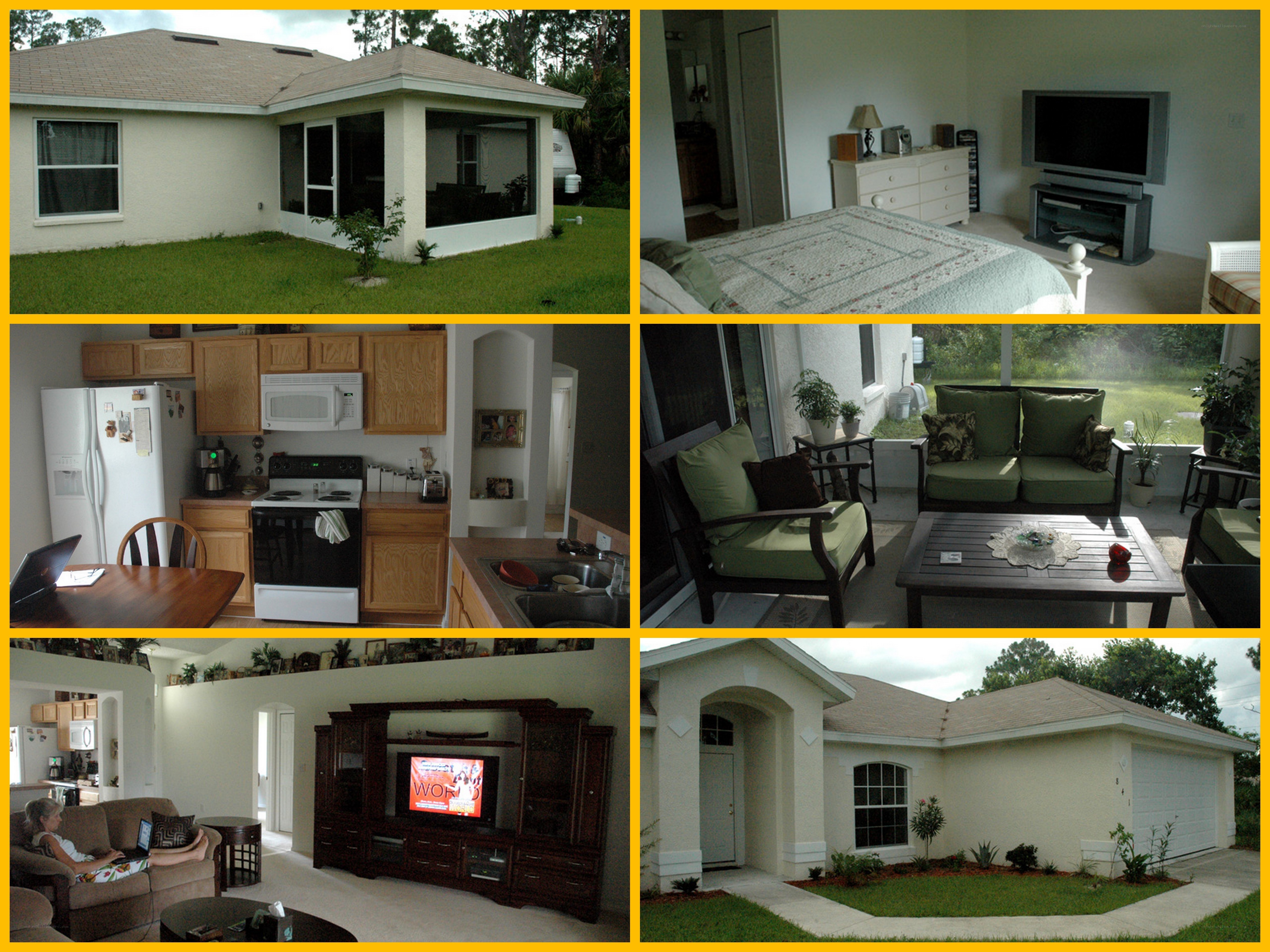 Home interior and exterior collage