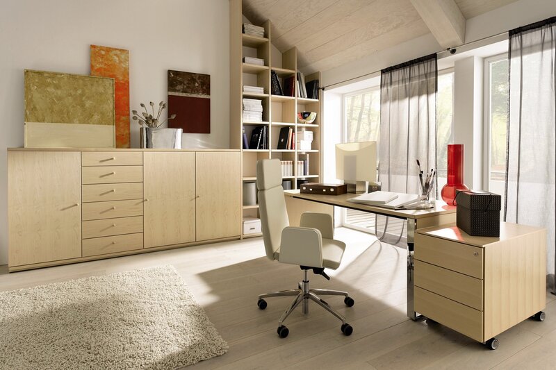 Home Office Setup — Beige, Calm