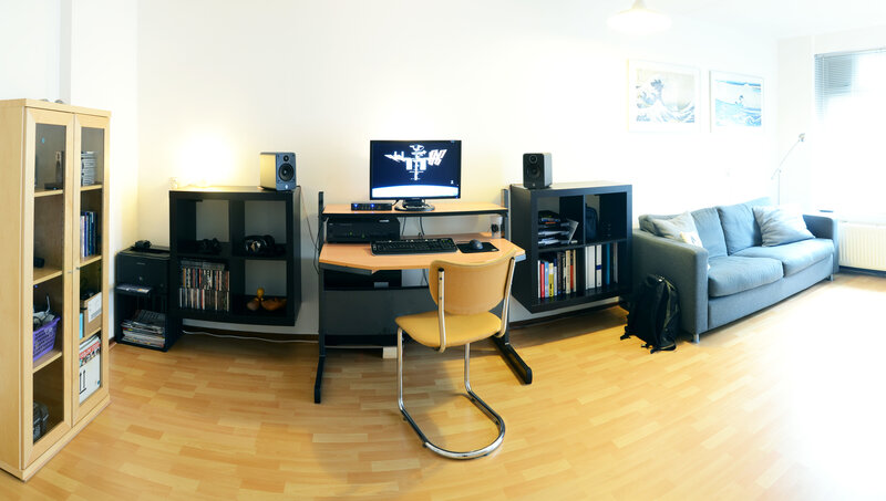 Home office with computer setup