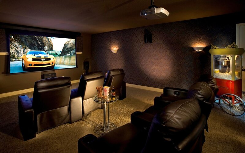 Home Theater Room — Black, Cozy