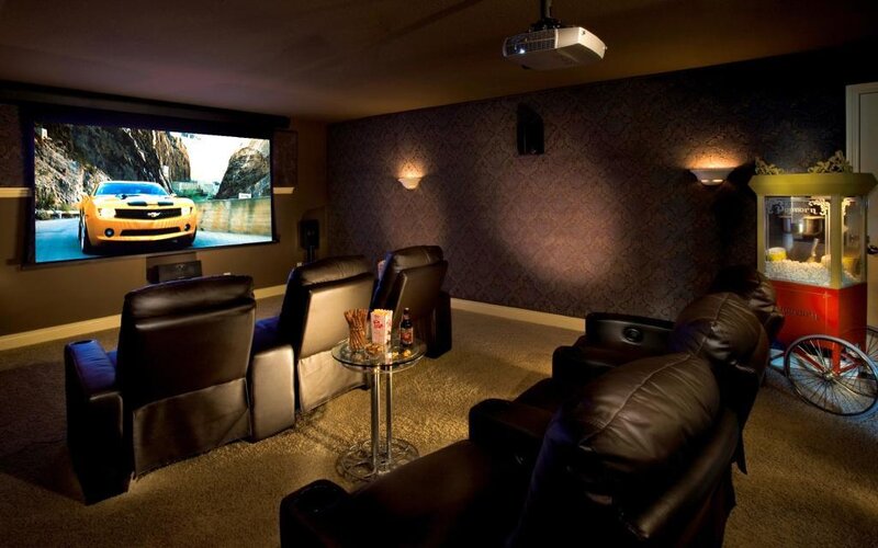 Home Theater Room — Black, Dark, Night