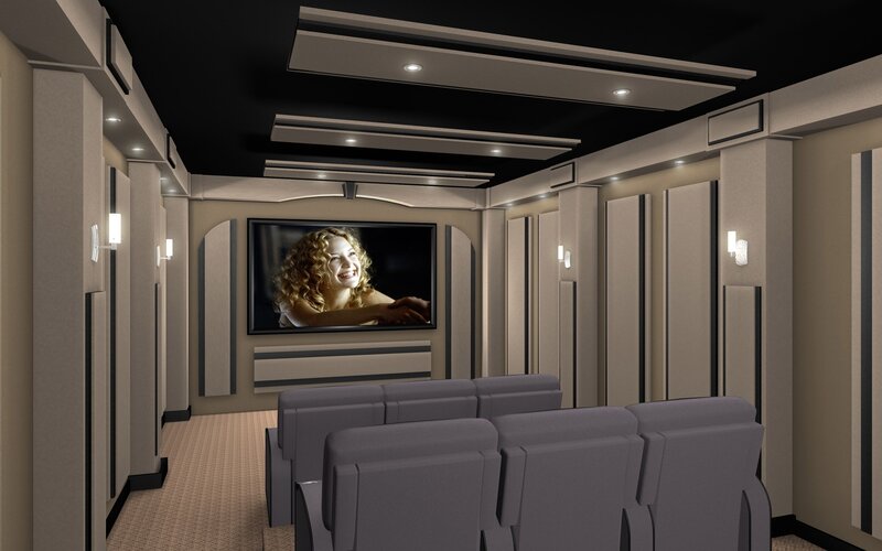 Home Theater Room — Gray
