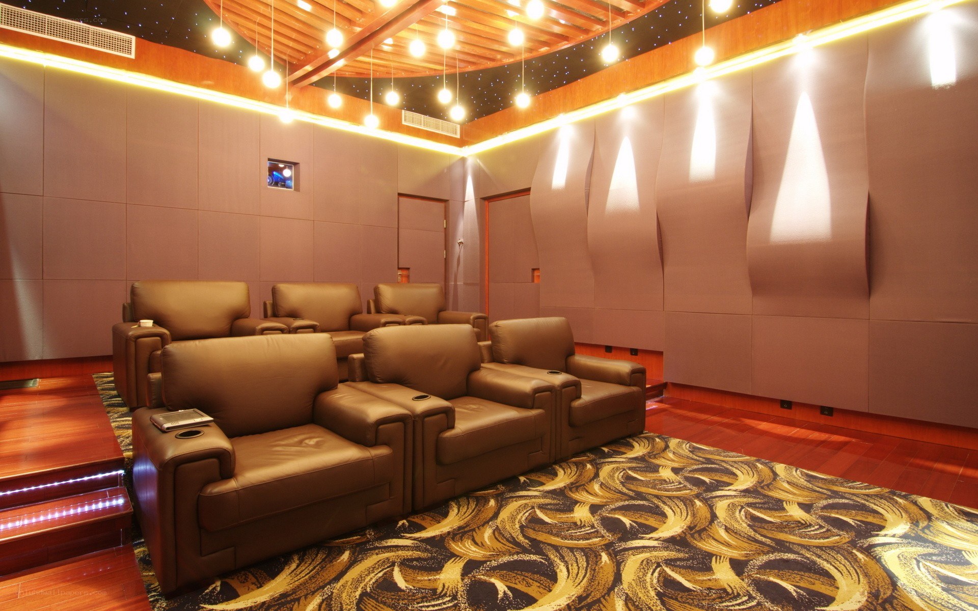 Home theater room interior