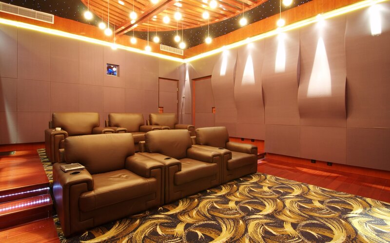 Home theater room interior