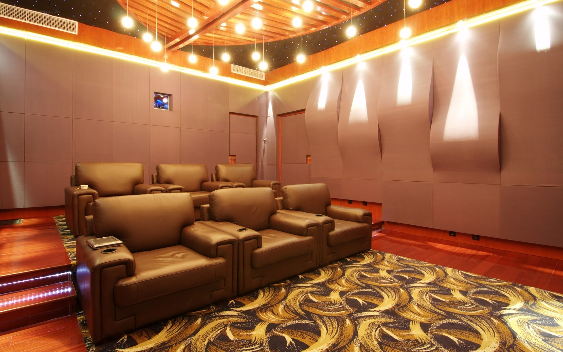 Home theater room interior