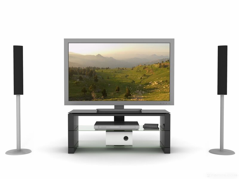 home theater setup with TV
