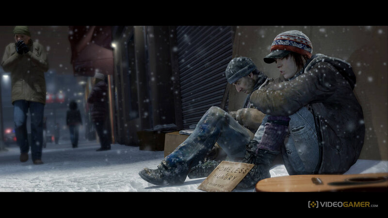 Homeless People in Snow