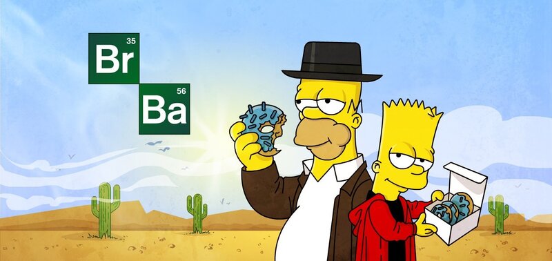 Homer and Bart Simpson — Yellow, Humorous