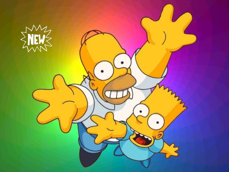 Homer and Bart Simpson — Yellow