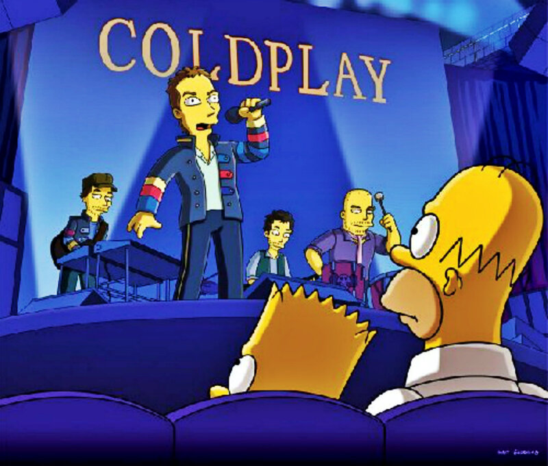 Homer and Bart Watching a Concert
