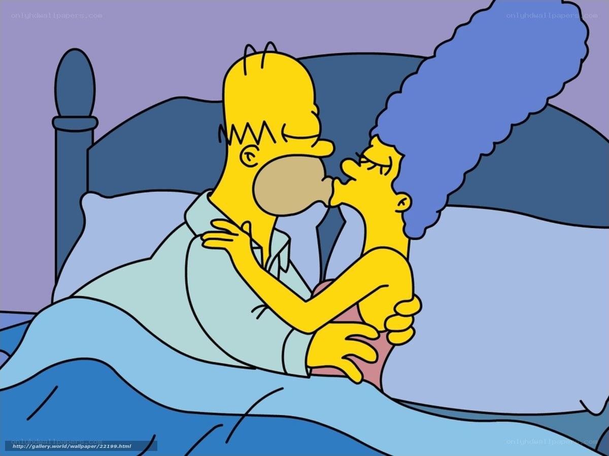 Homer and Marge in bed