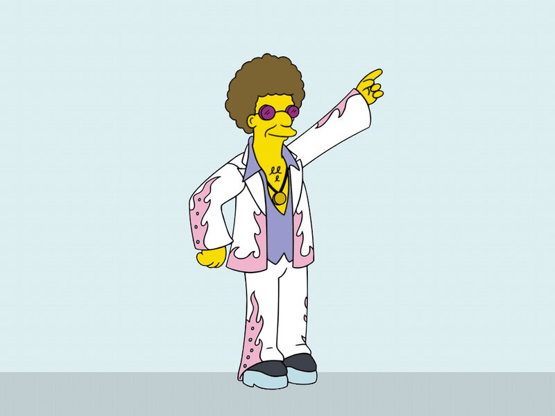 Homer as a disco star