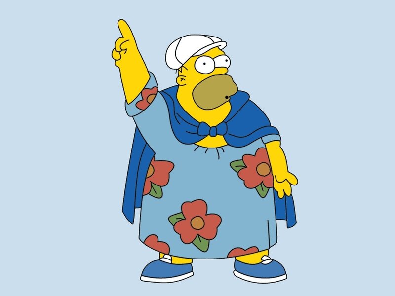 Homer in a dress