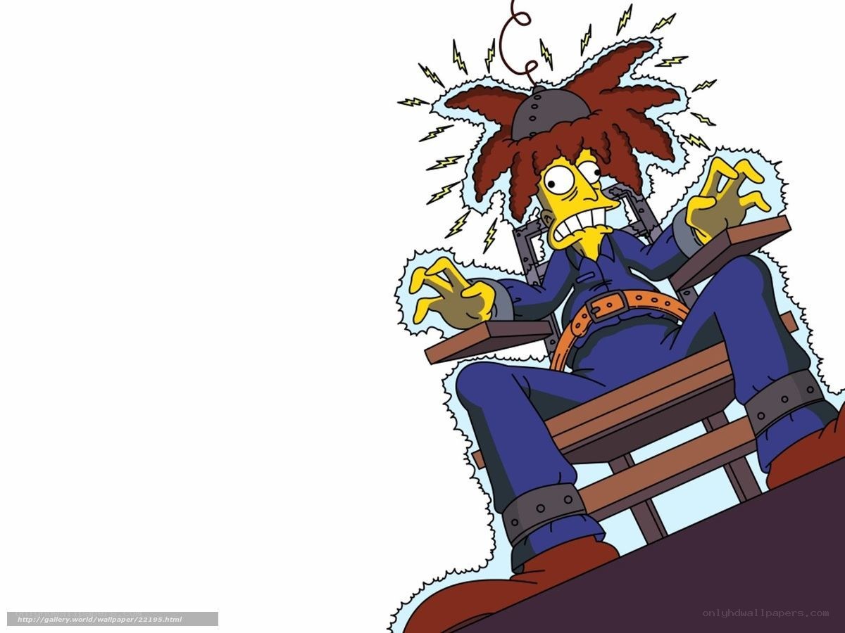 Homer in electric chair