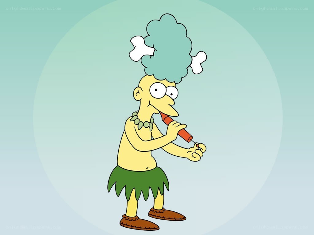Homer in tribal attire
