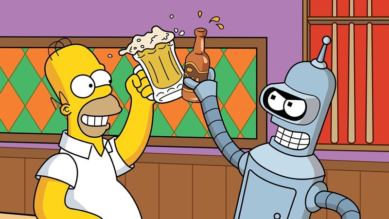 Homer Simpson and Bender