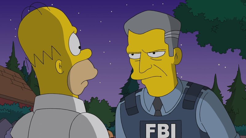Homer Simpson and FBI Agent
