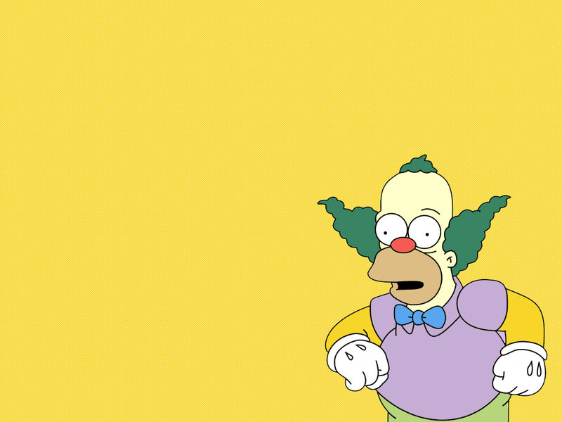 Homer Simpson as a clown