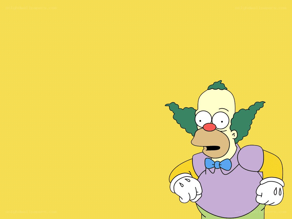 Homer Simpson as a clown