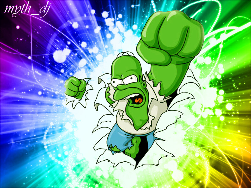 Homer Simpson as a Hulk