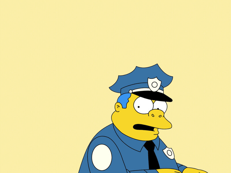 Homer Simpson as a police officer