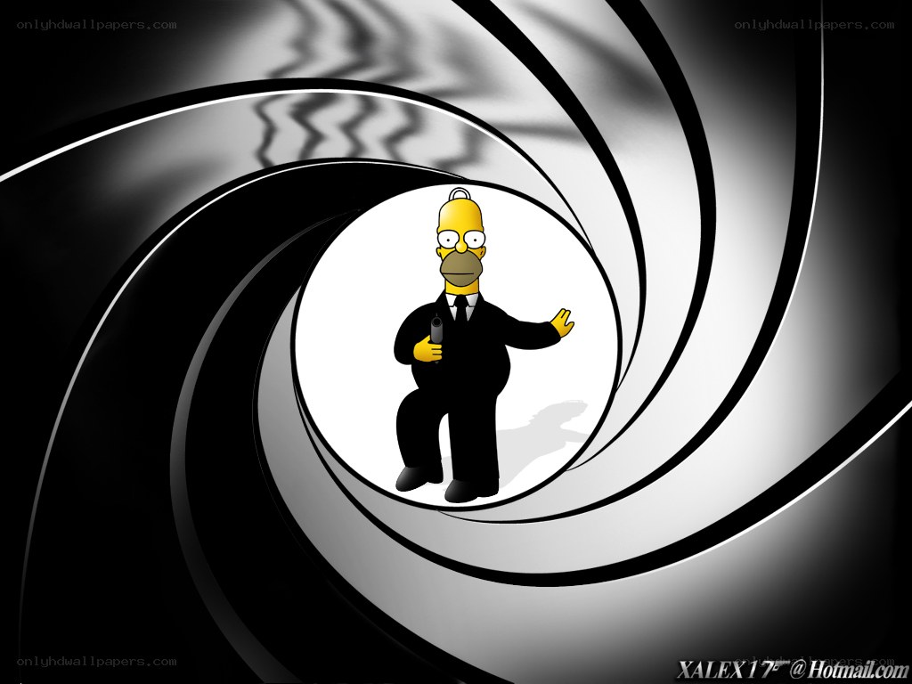 Homer Simpson as James Bond