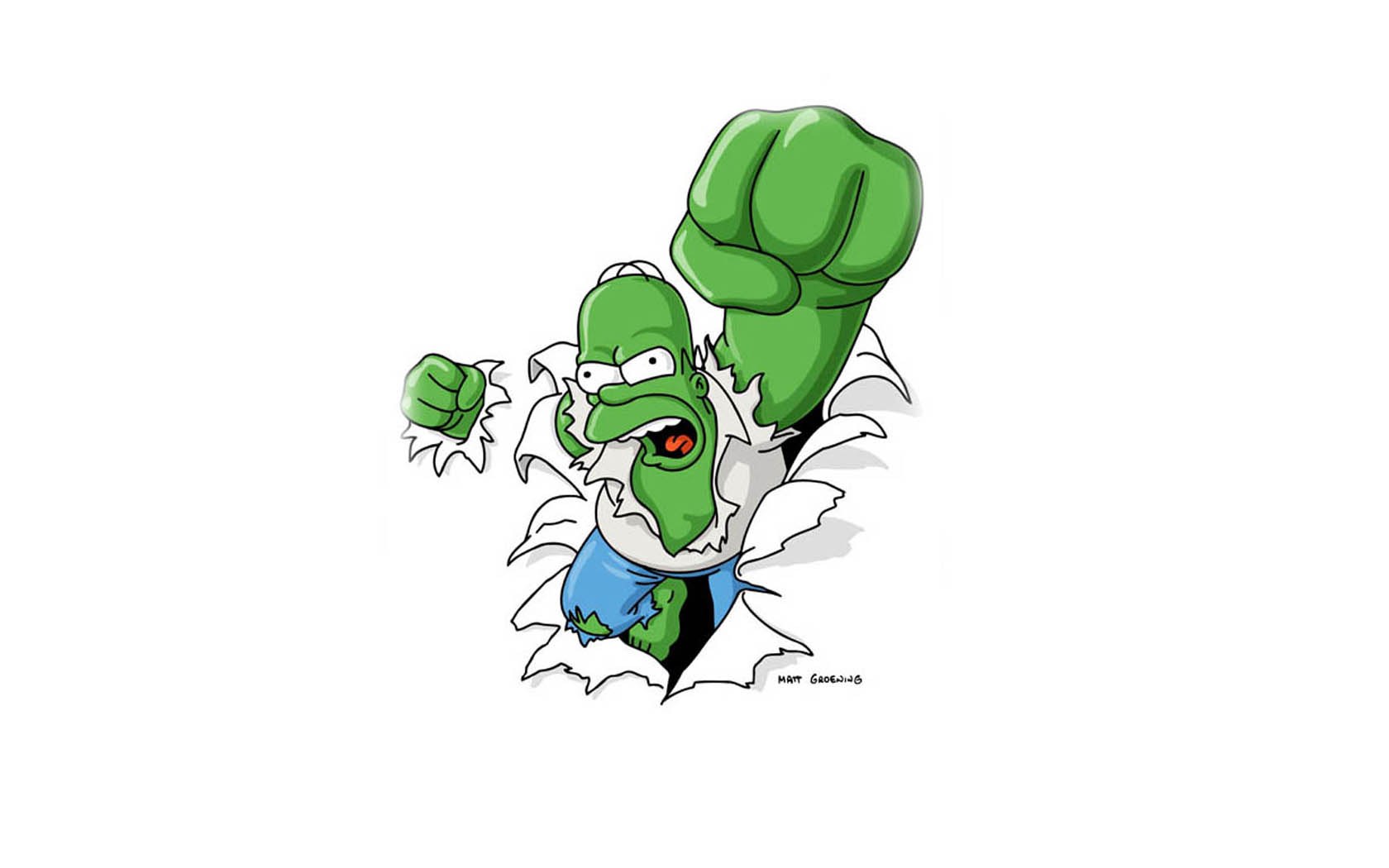 Homer Simpson as the Hulk