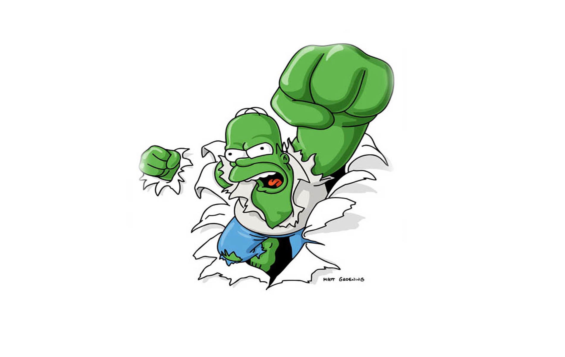 Homer Simpson as the Hulk