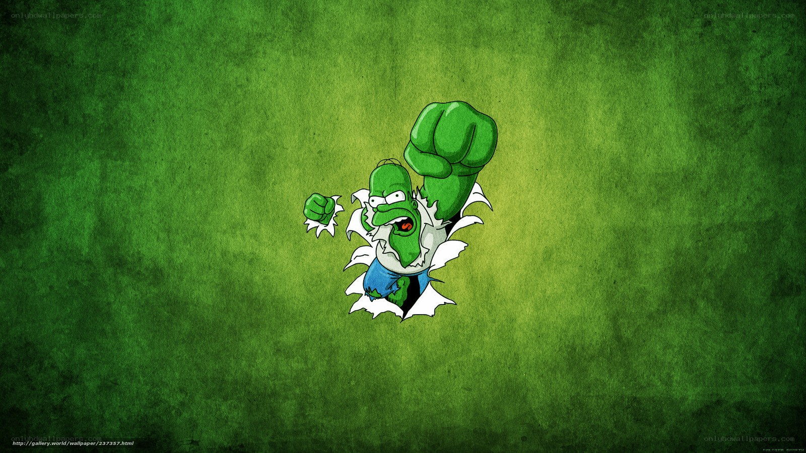 Homer Simpson as the Hulk