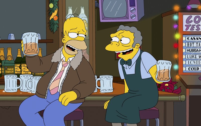 Homer Simpson at Bar — Yellow, Nocturnal