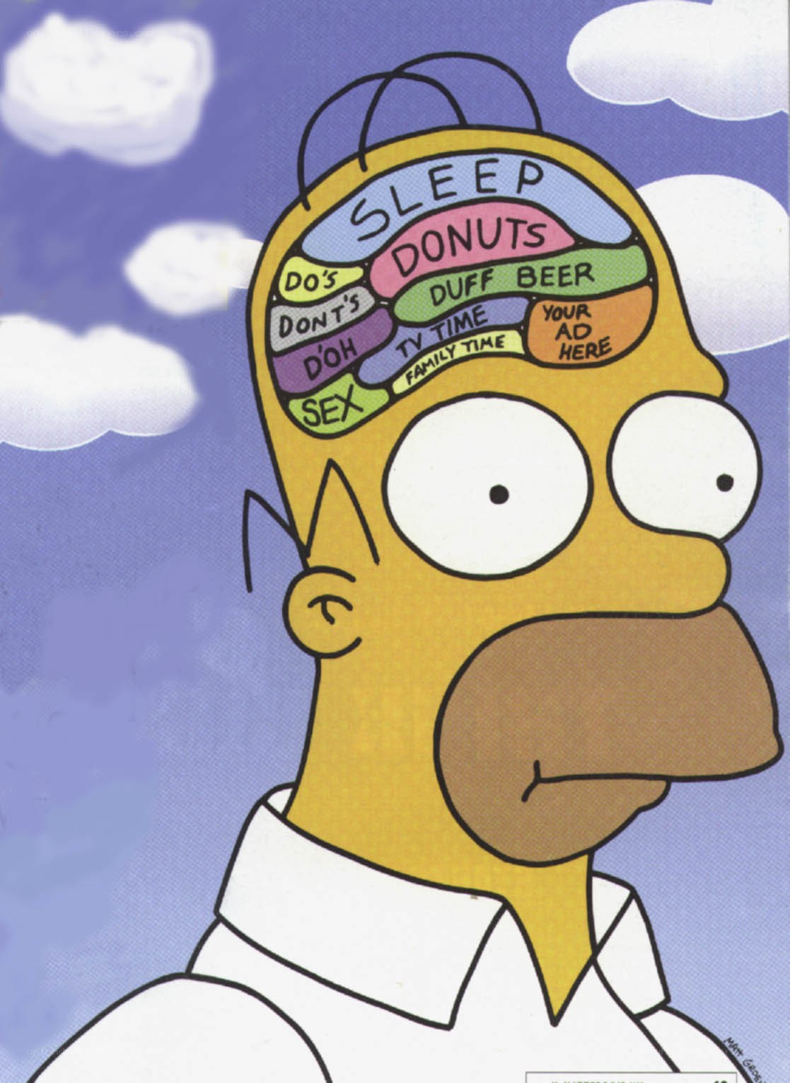 Homer Simpson brain diagram