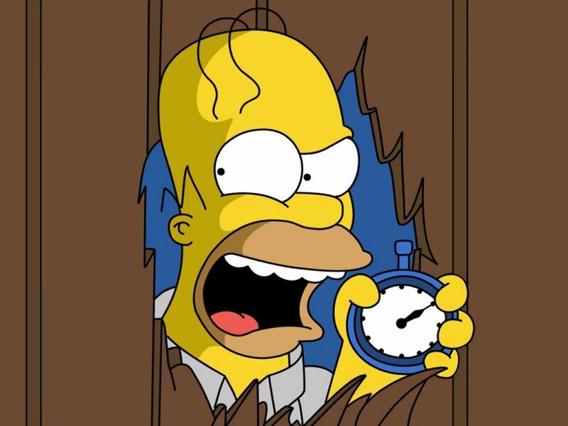 Homer Simpson Breaking Through