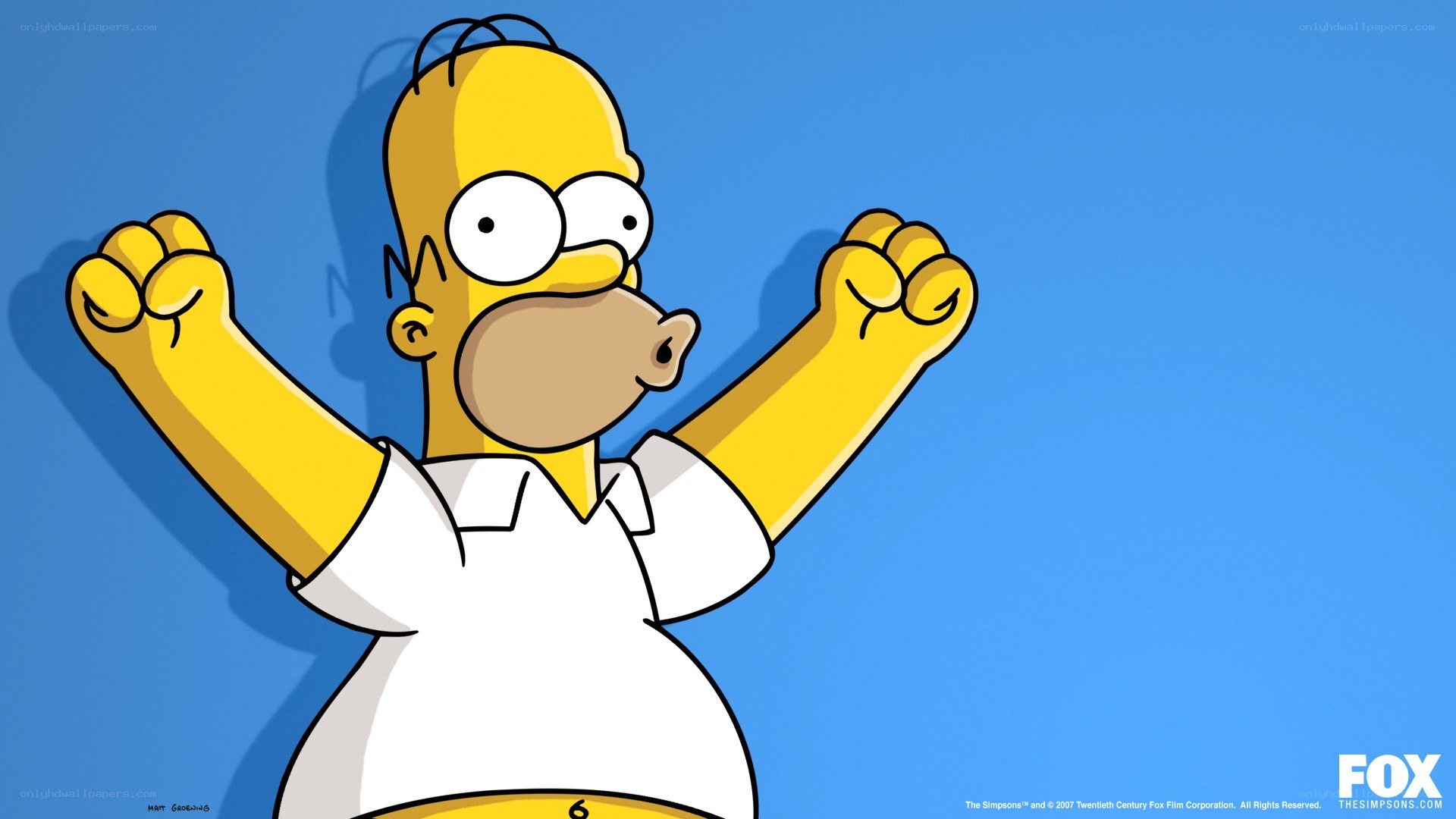 Homer Simpson celebrating
