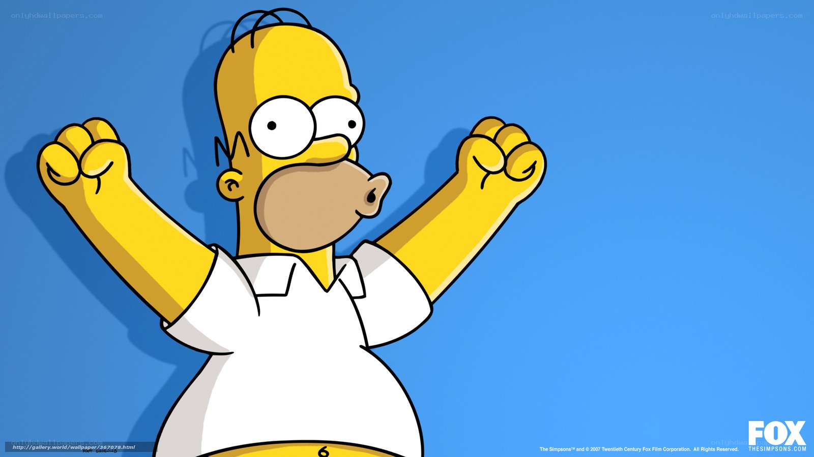 Homer Simpson celebrating