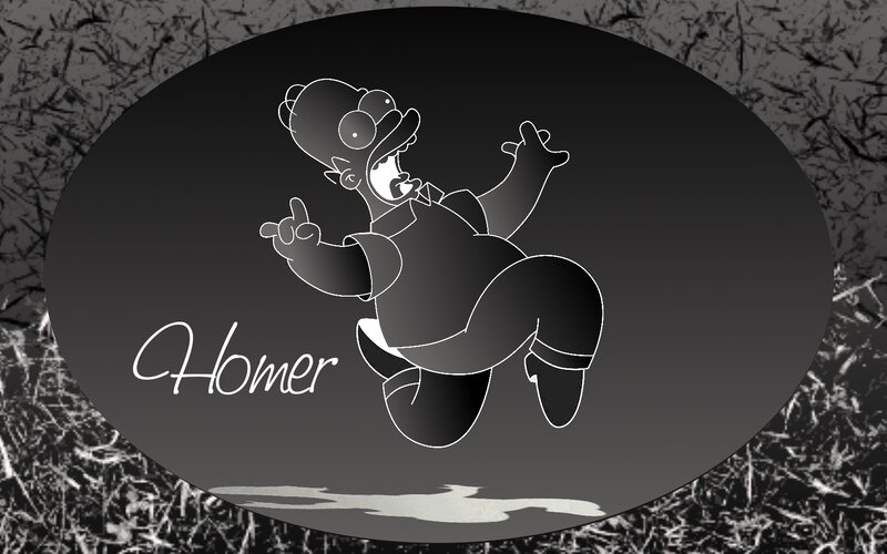 Homer Simpson Character — Black