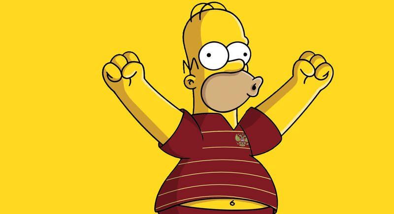Homer Simpson Cheering — Yellow