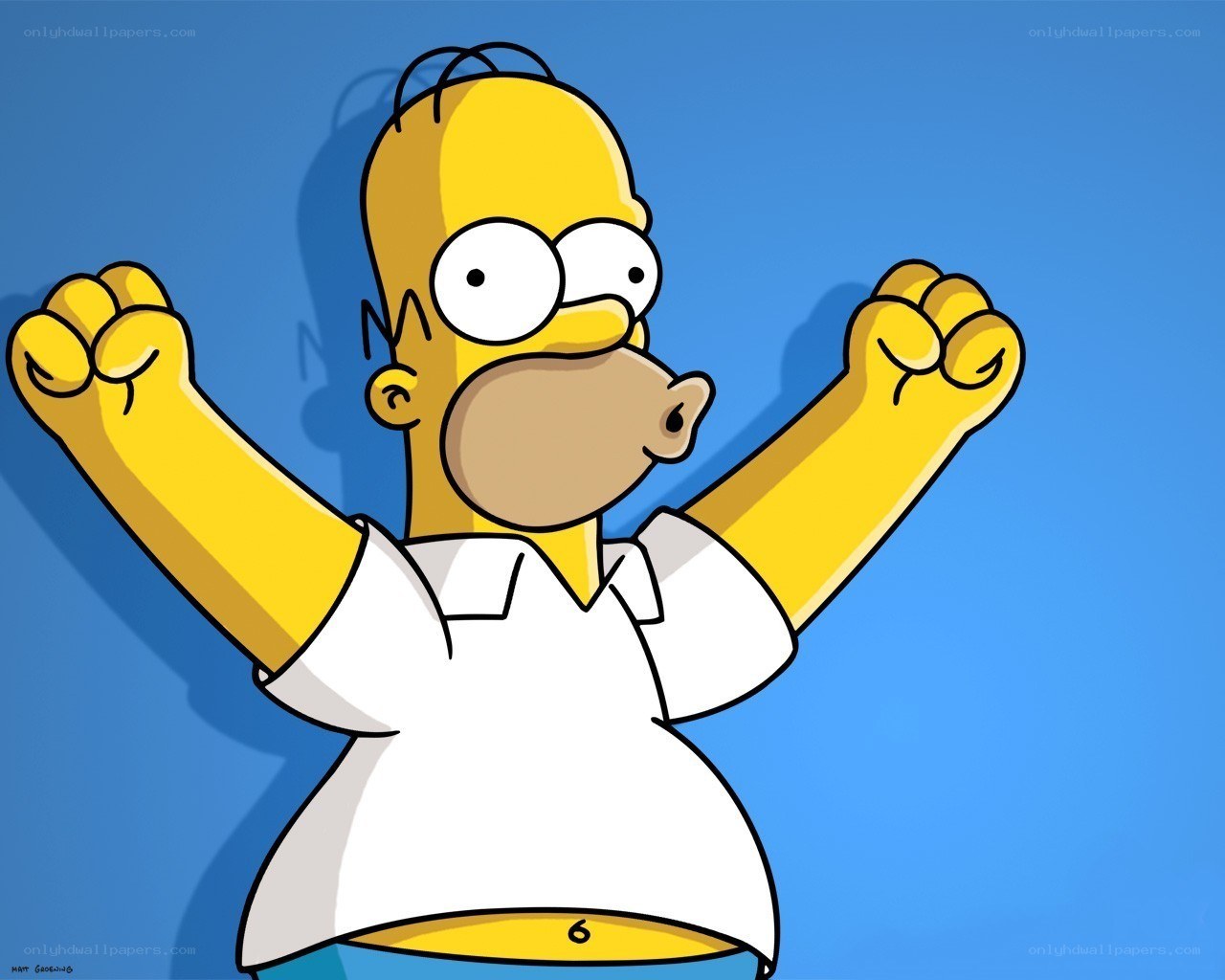 Homer Simpson cheering