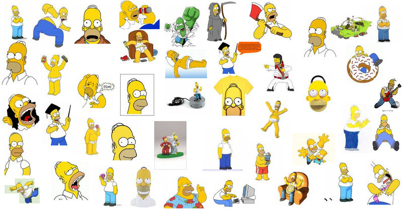 Homer Simpson collage